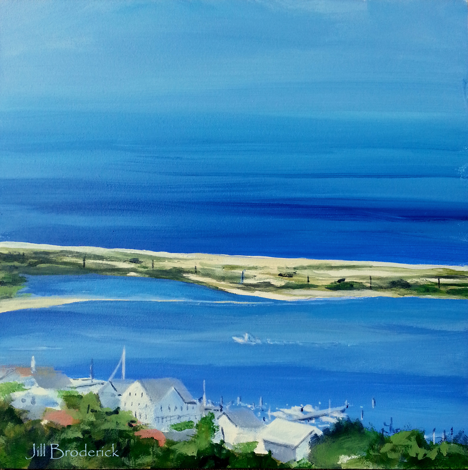 HIGHLANDS AND SANDY HOOK - 6 X 6 IN - ACRYLIC ON PANEL - SOLD
