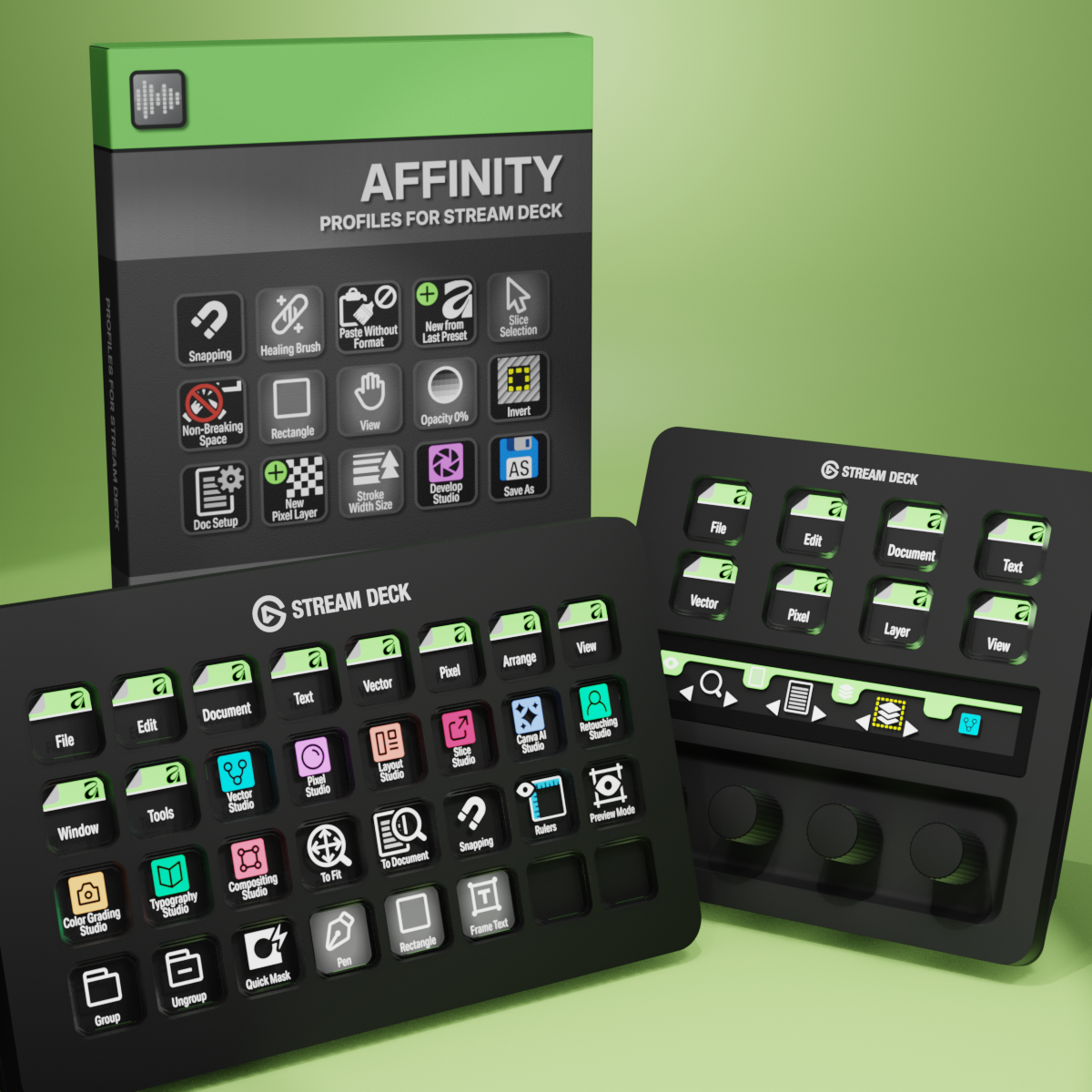 Affinity Profiles for Stream Deck XL - Reg - Plus