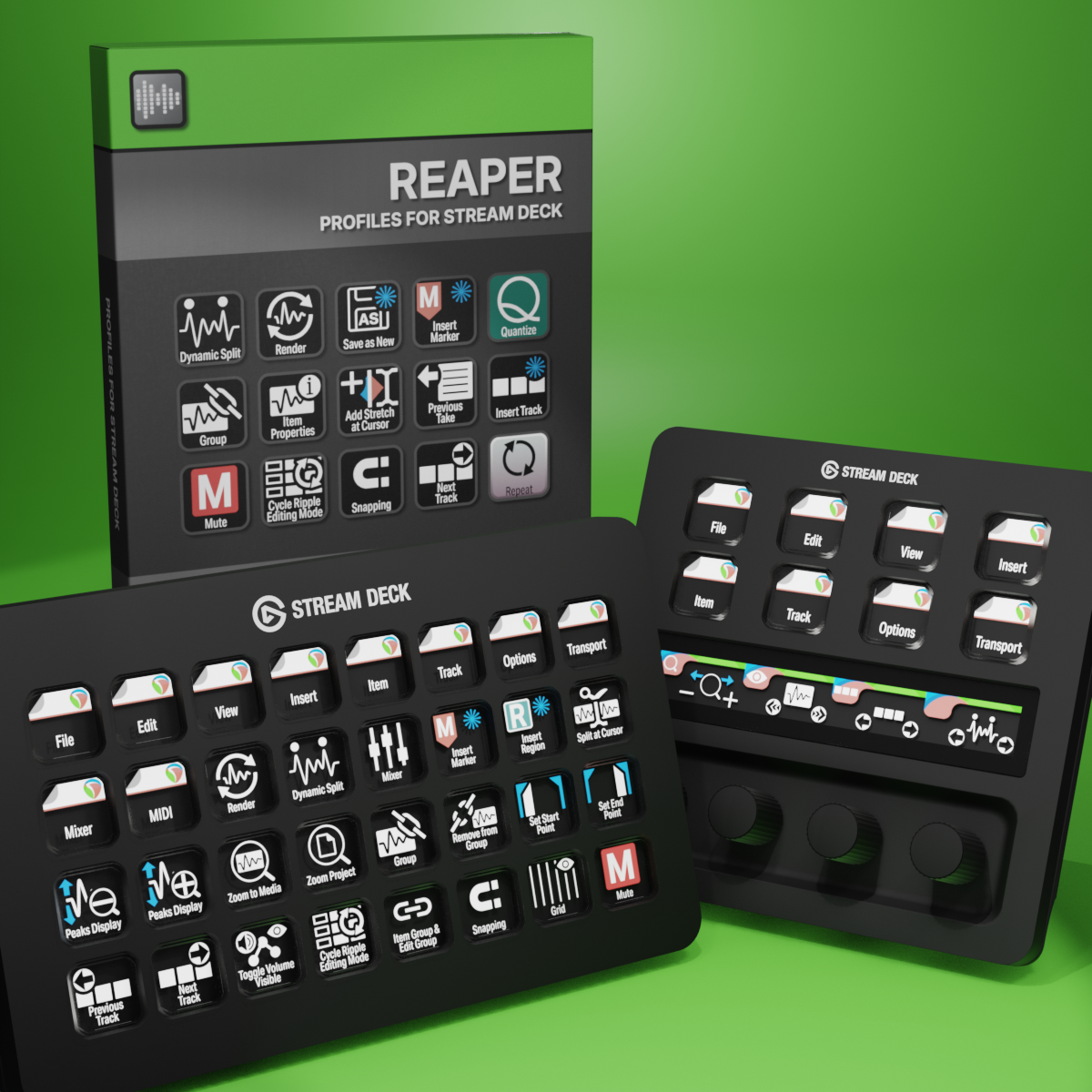 Reaper Profiles for Stream Deck XL - Reg - Plus