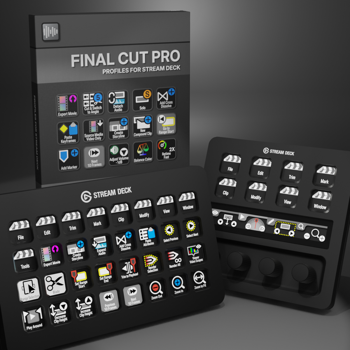 Final Cut Pro Profiles for Stream Deck XL - Reg - Plus
