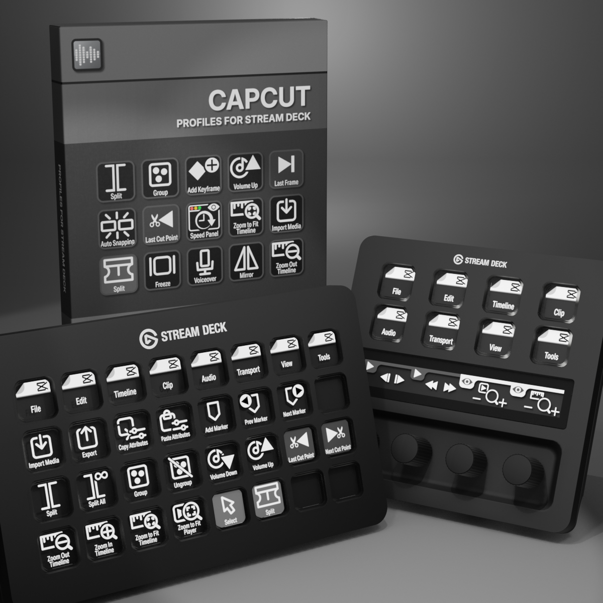 CapCut Profiles for Stream Deck XL - Reg - Plus