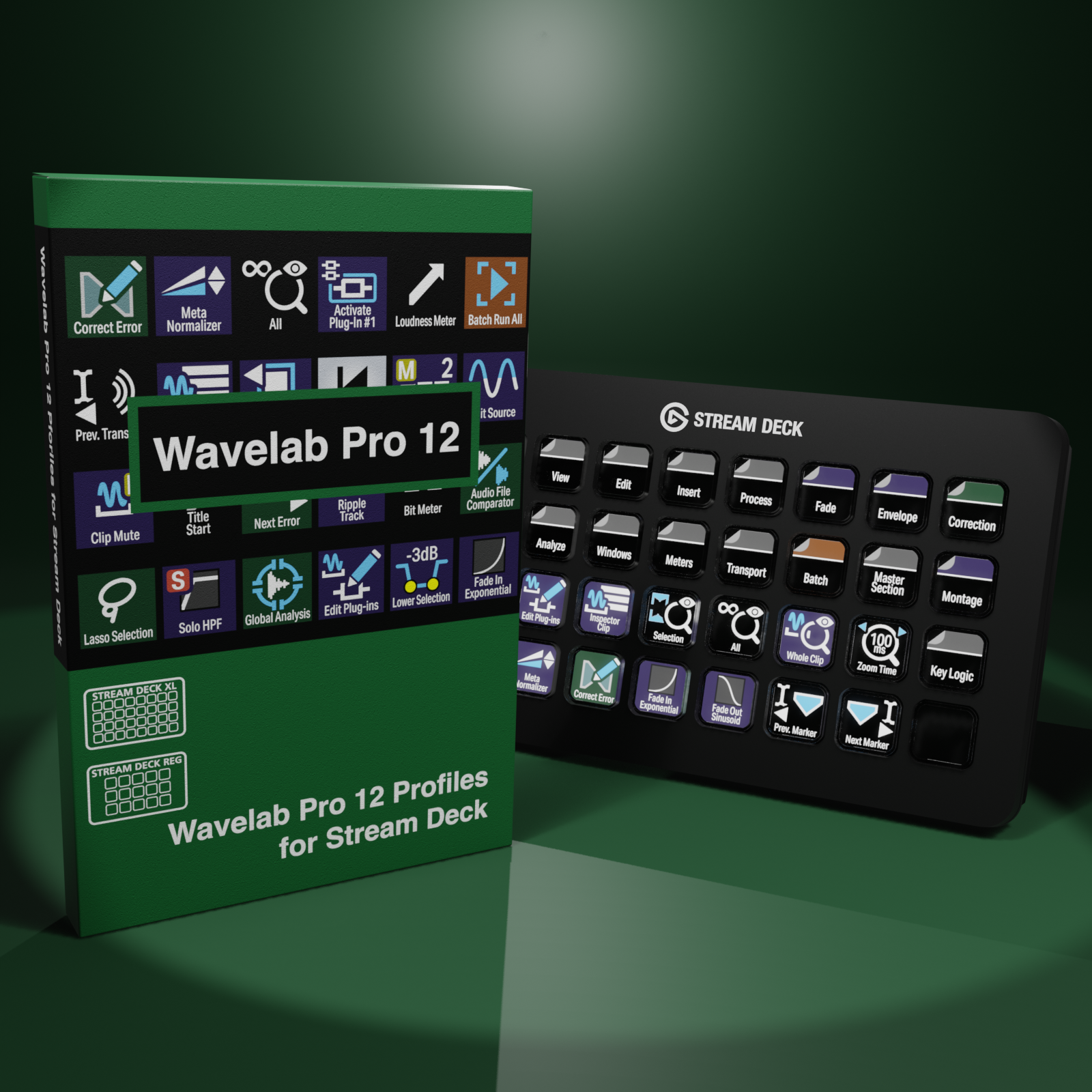 WaveLab Pro 12 Profiles for Stream Deck XL - Reg