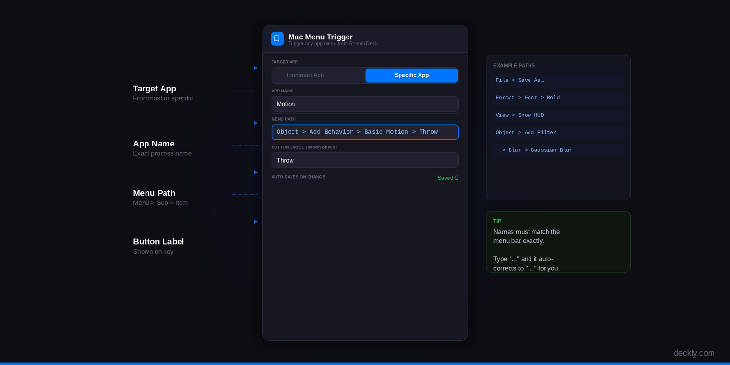 Mac Menu Trigger Plugin — Brian Schwab