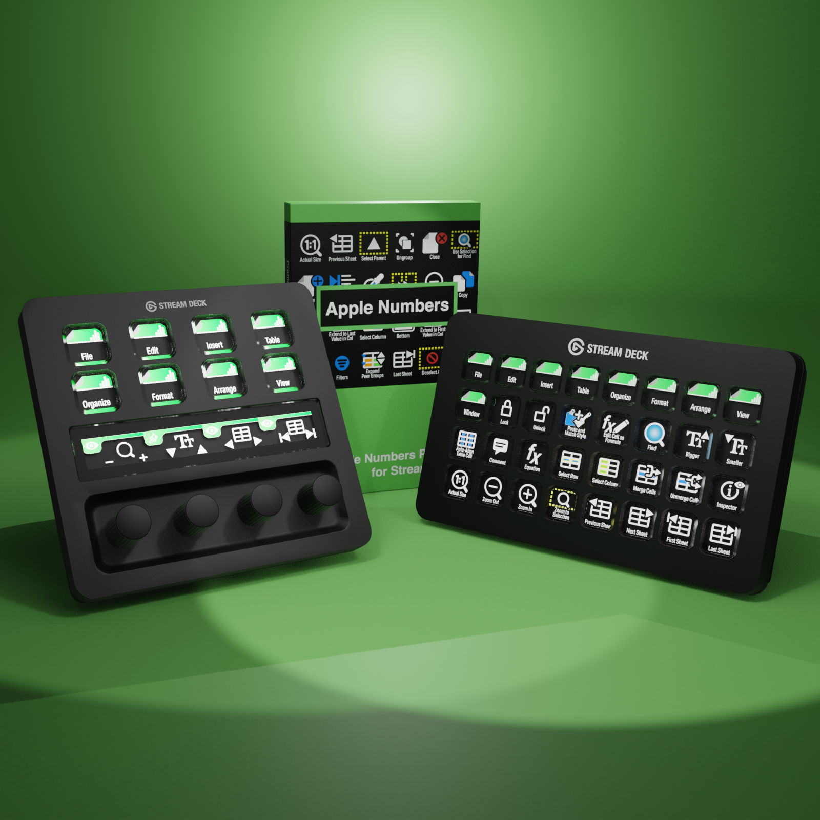 Apple Numbers Profiles for Stream Deck XL - Reg - Plus