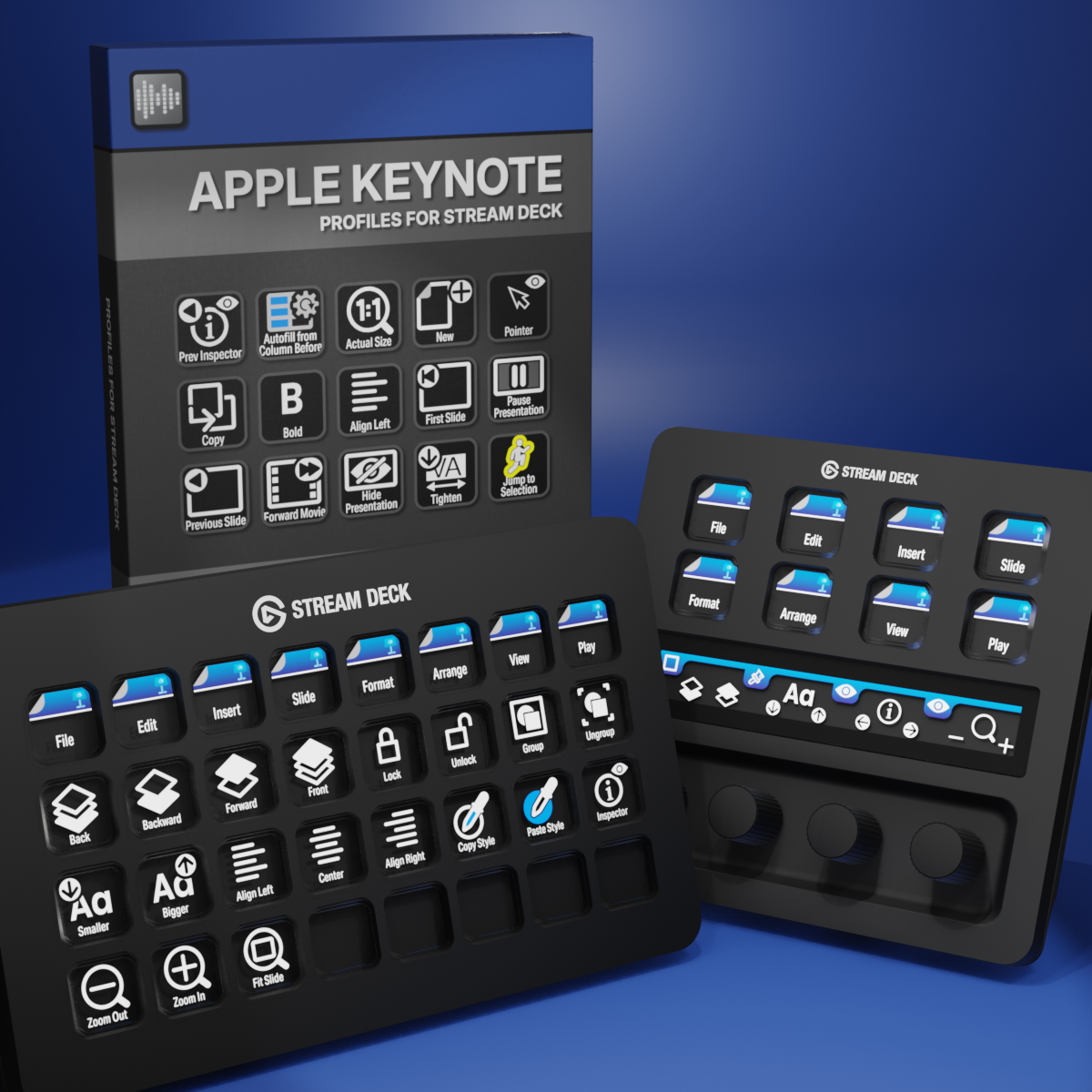 Apple Keynote Profiles for Stream Deck XL - Reg - Plus