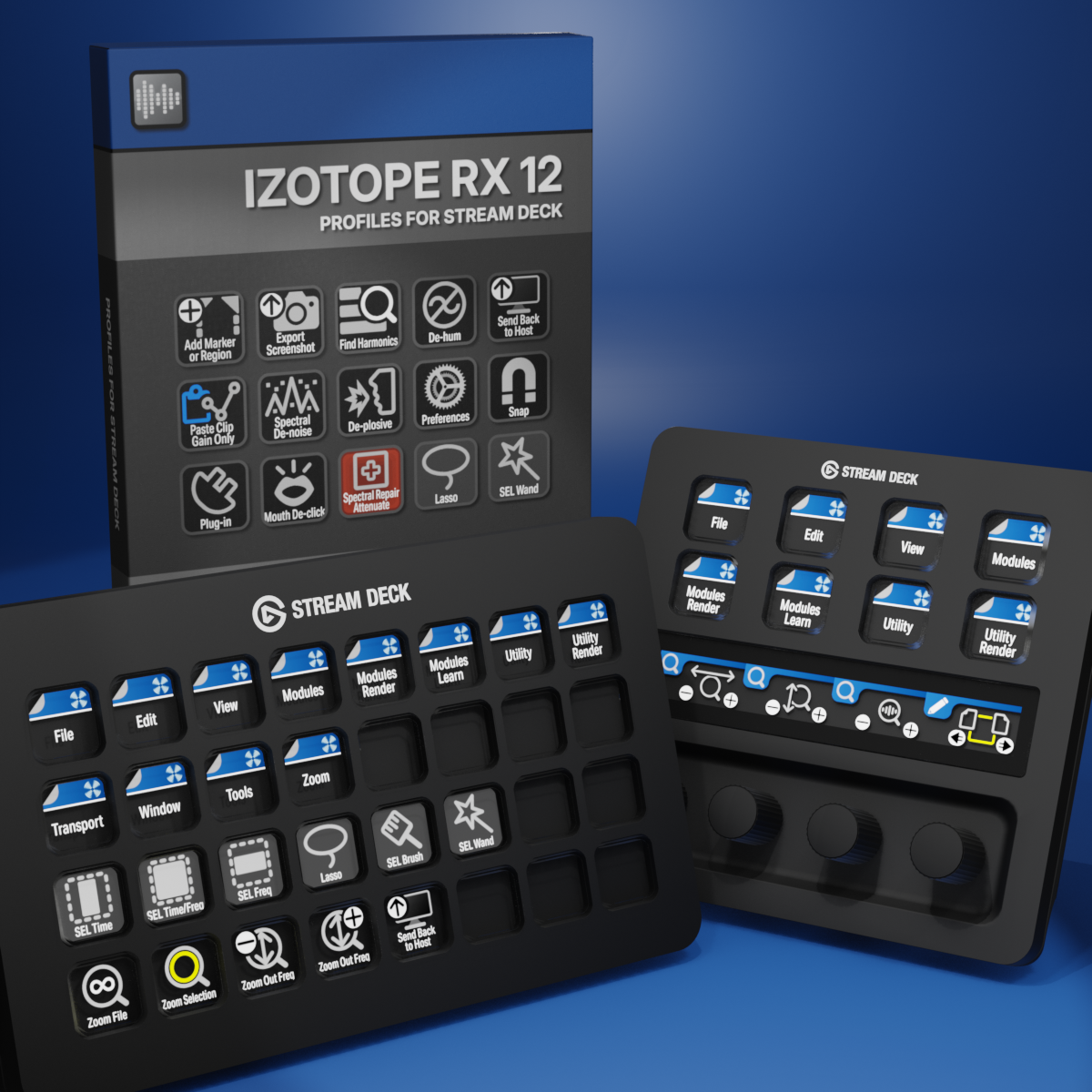 Izotope RX 12 Advanced Icons for Stream Deck XL - Reg - Plus