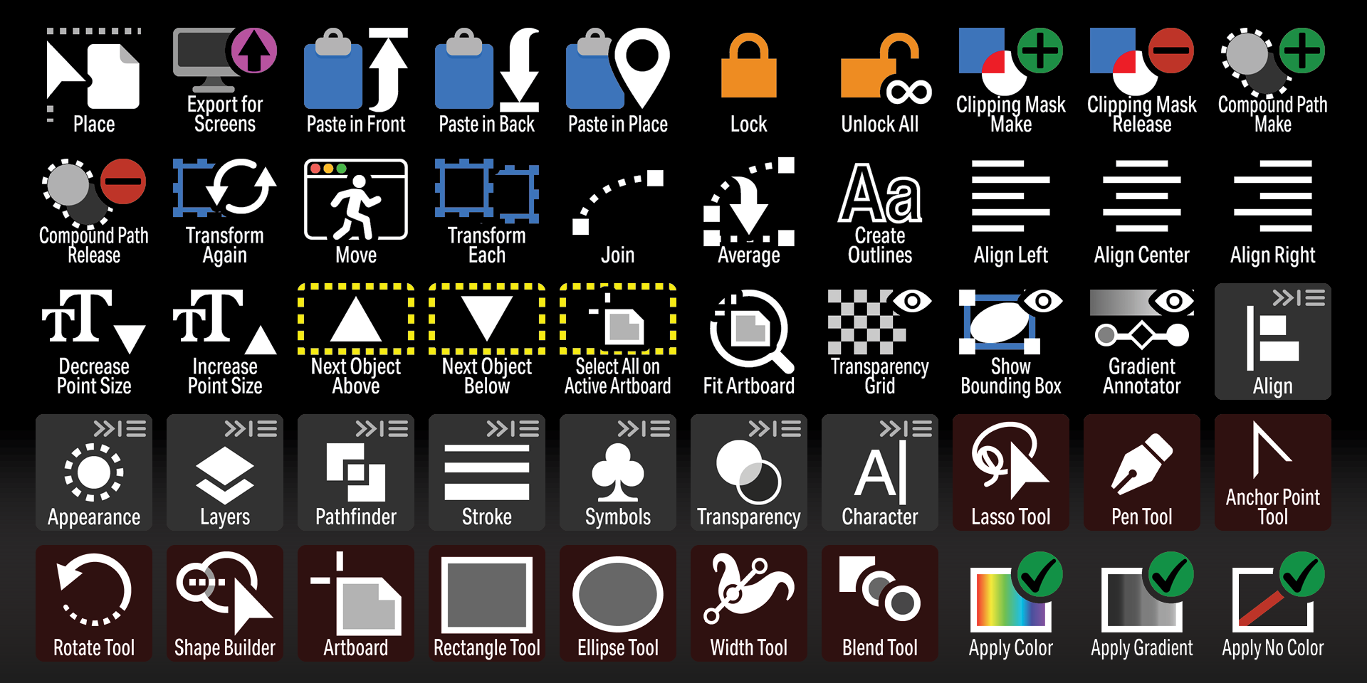 Adobe Illustrator 2026 Sampler - Icons - Labelled.png