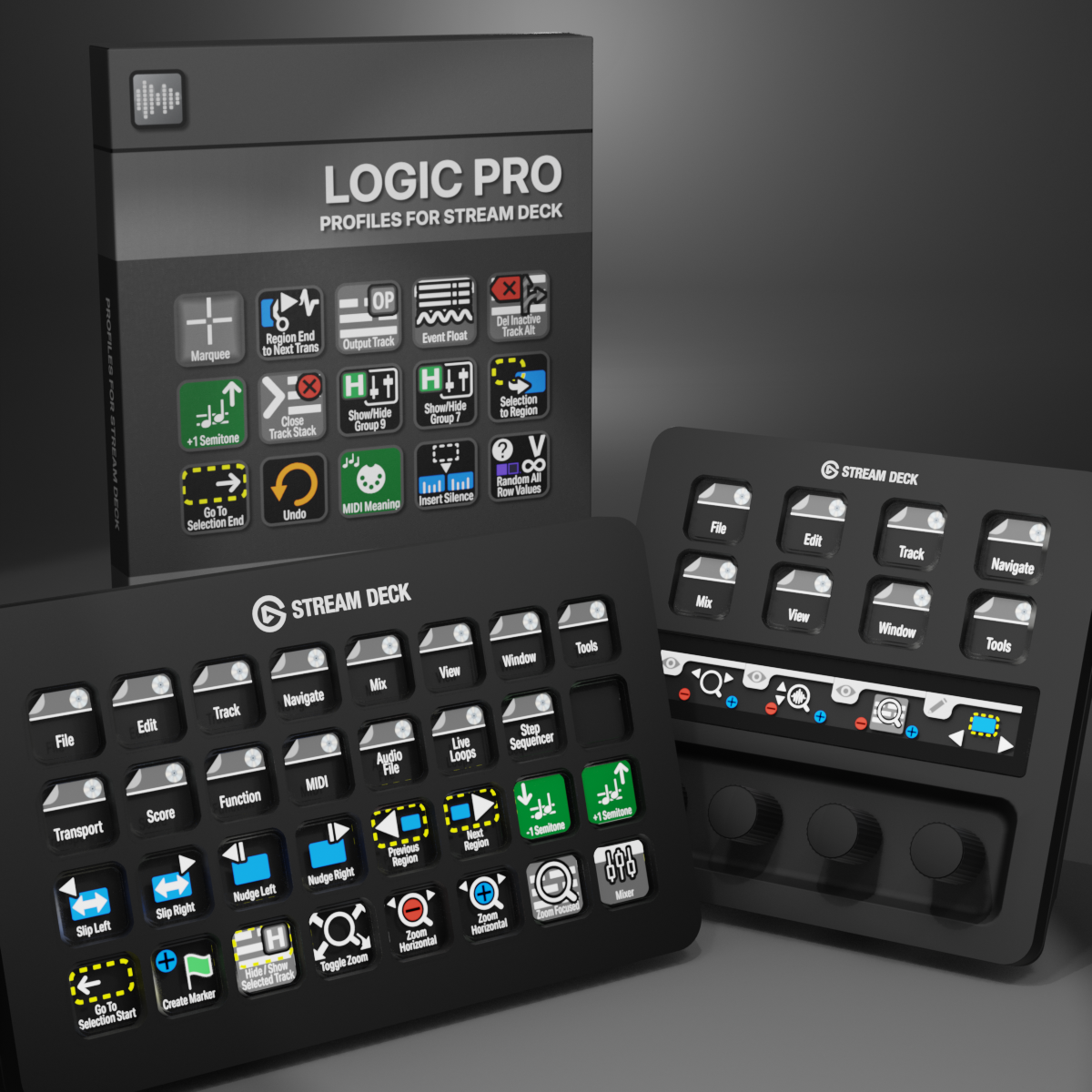 Logic Pro Profiles for Stream Deck XL - Reg - Plus
