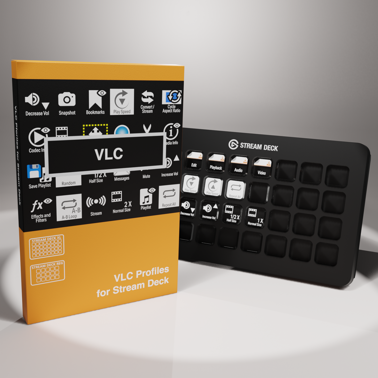 FREE VLC Profile for Stream Deck XL - Reg