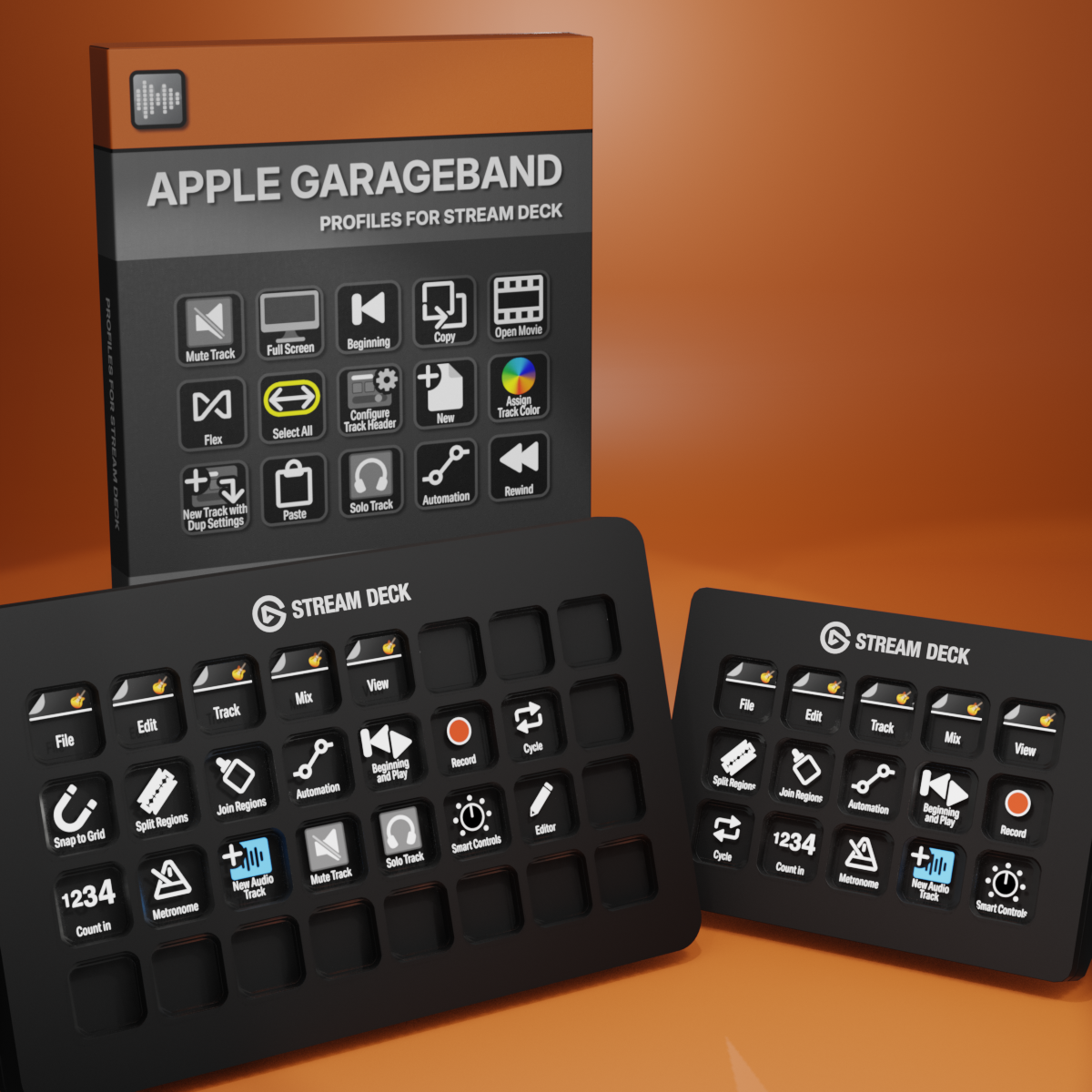 Apple GarageBand Profiles for Stream Deck XL - Reg