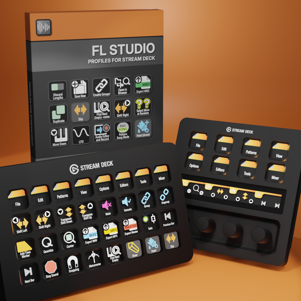 FL Studio Profiles for Stream Deck XL - Reg - Plus
