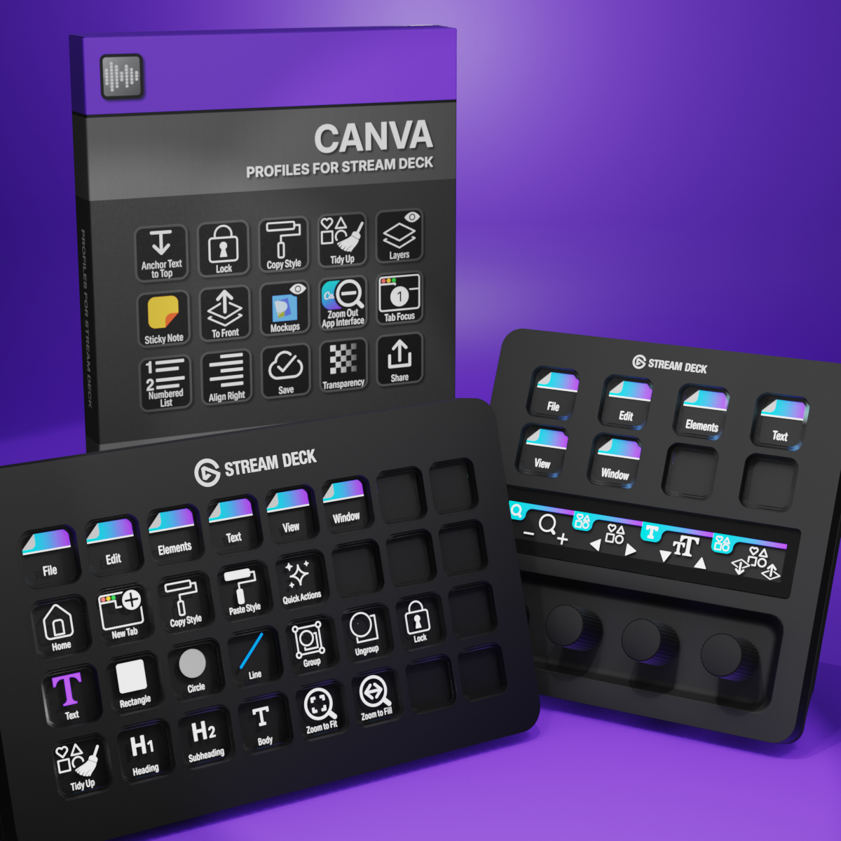 Canva Profiles for Stream Deck XL - Reg - Plus