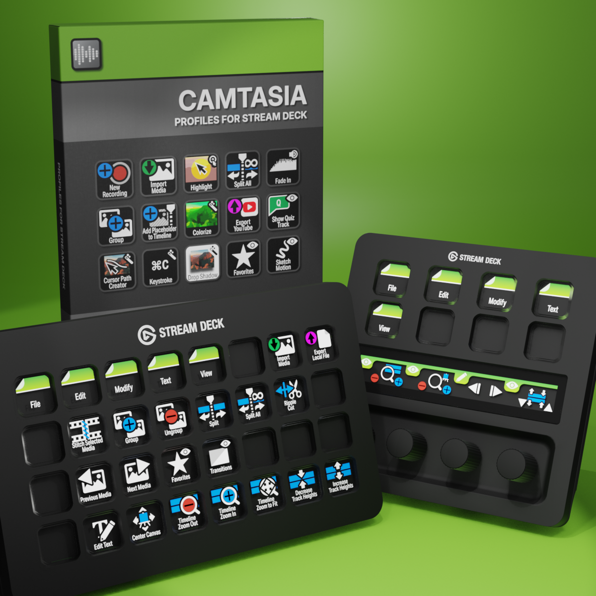 Camtasia Profiles for Stream Deck XL - Reg - Plus