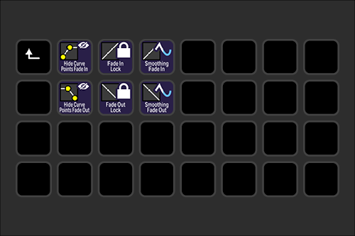 Screenshot of photo editing app with icons for face-smoothing and face-hiding features.