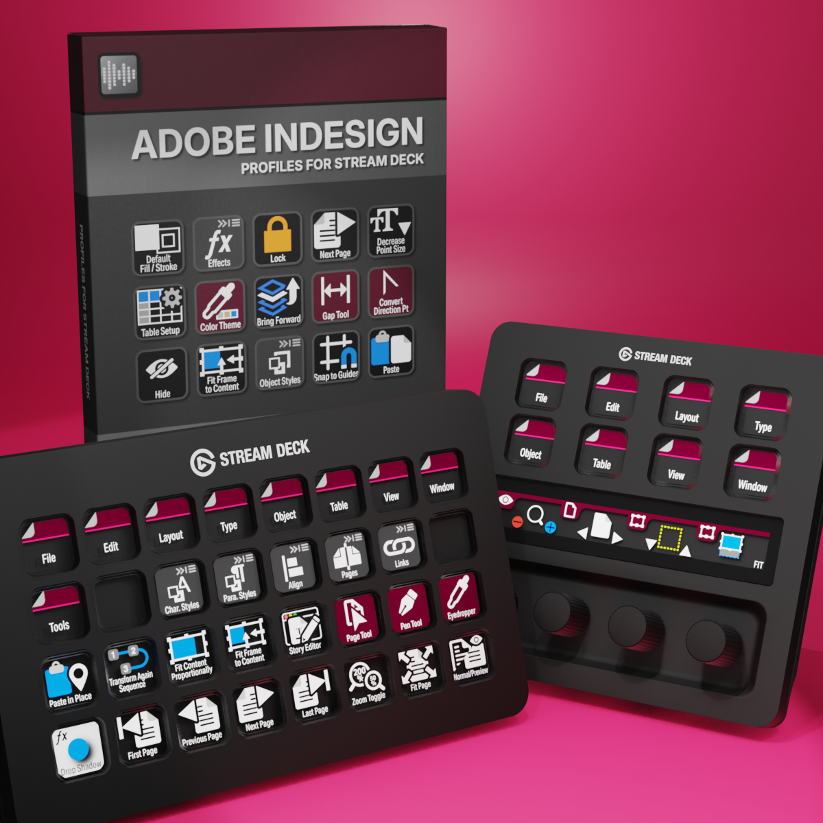 Adobe InDesign 2026 Profiles for Stream Deck XL - Reg - Plus