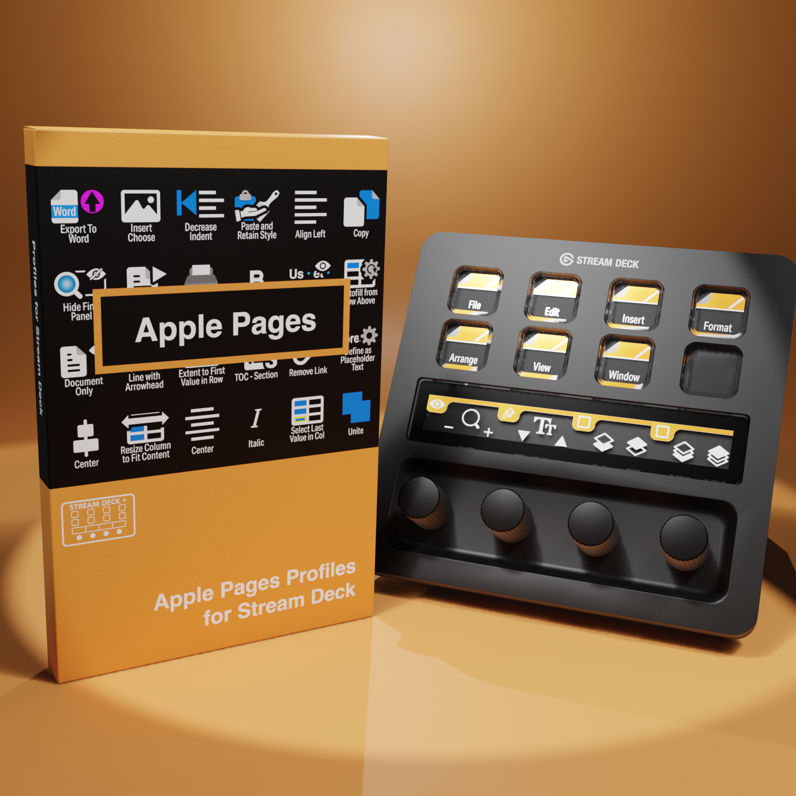 Apple Pages - Stream Deck Plus - EN - Square.png