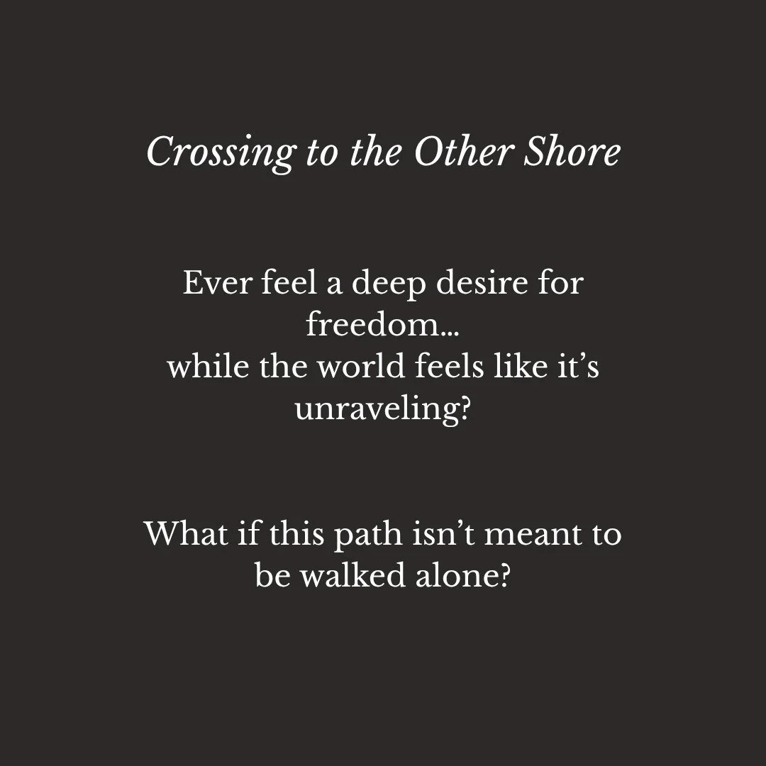 Many people talk about awakening like it&rsquo;s peaceful.

But sometimes it feels like
everything is shaking.

Like swimming upstream.

Here&rsquo;s what I&rsquo;m exploring:

What if freedom isn&rsquo;t somewhere else?
What if it&rsquo;s how we mov