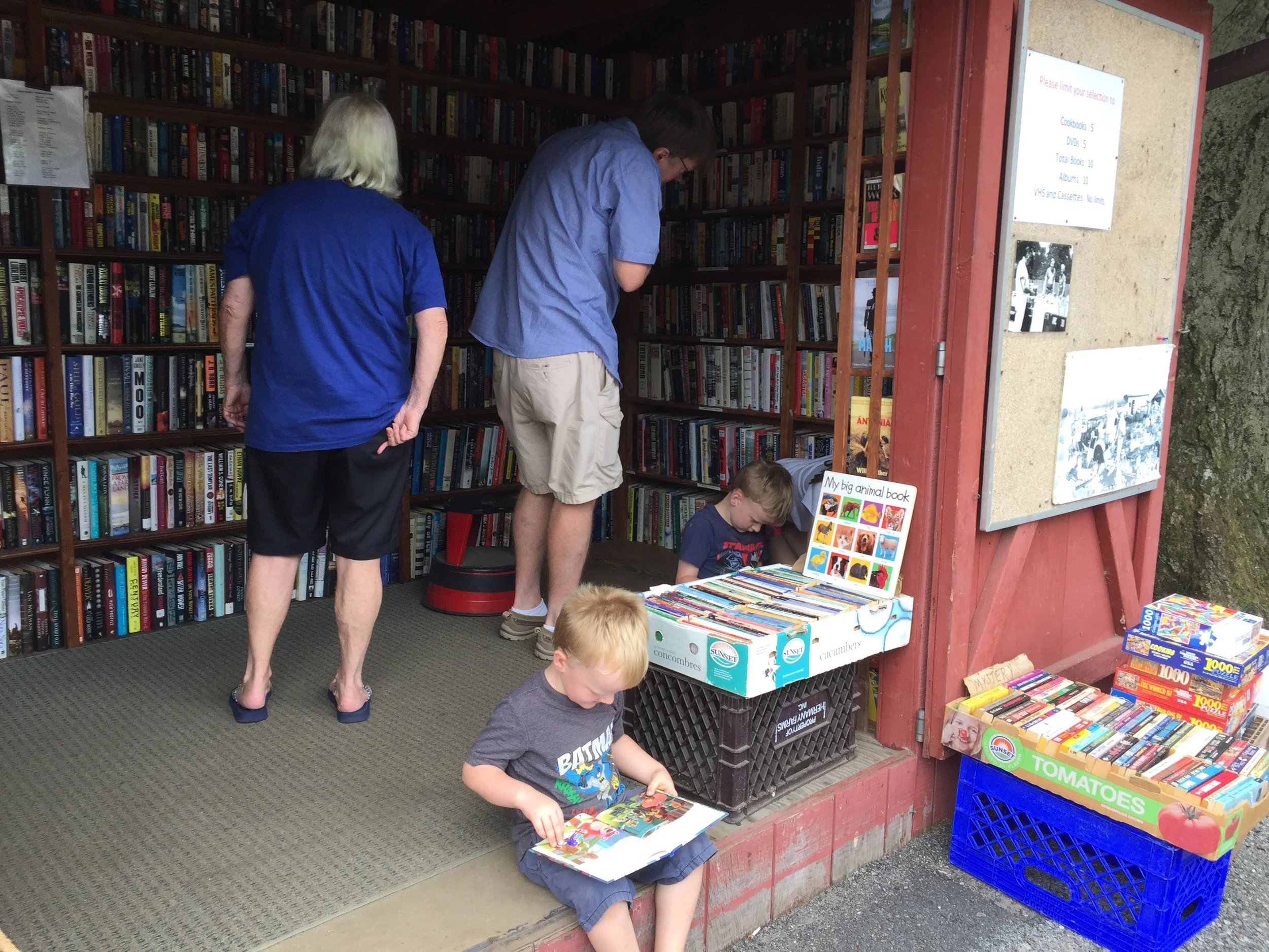 We love it when kids come by to find books