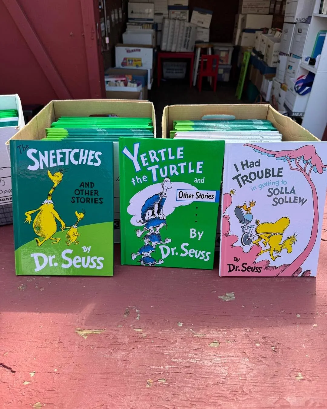 Many thanks to Casey Malik of Eldridge Industries for a couple of hundred new Dr Suess books for us to distribute to local schools and Community Centers