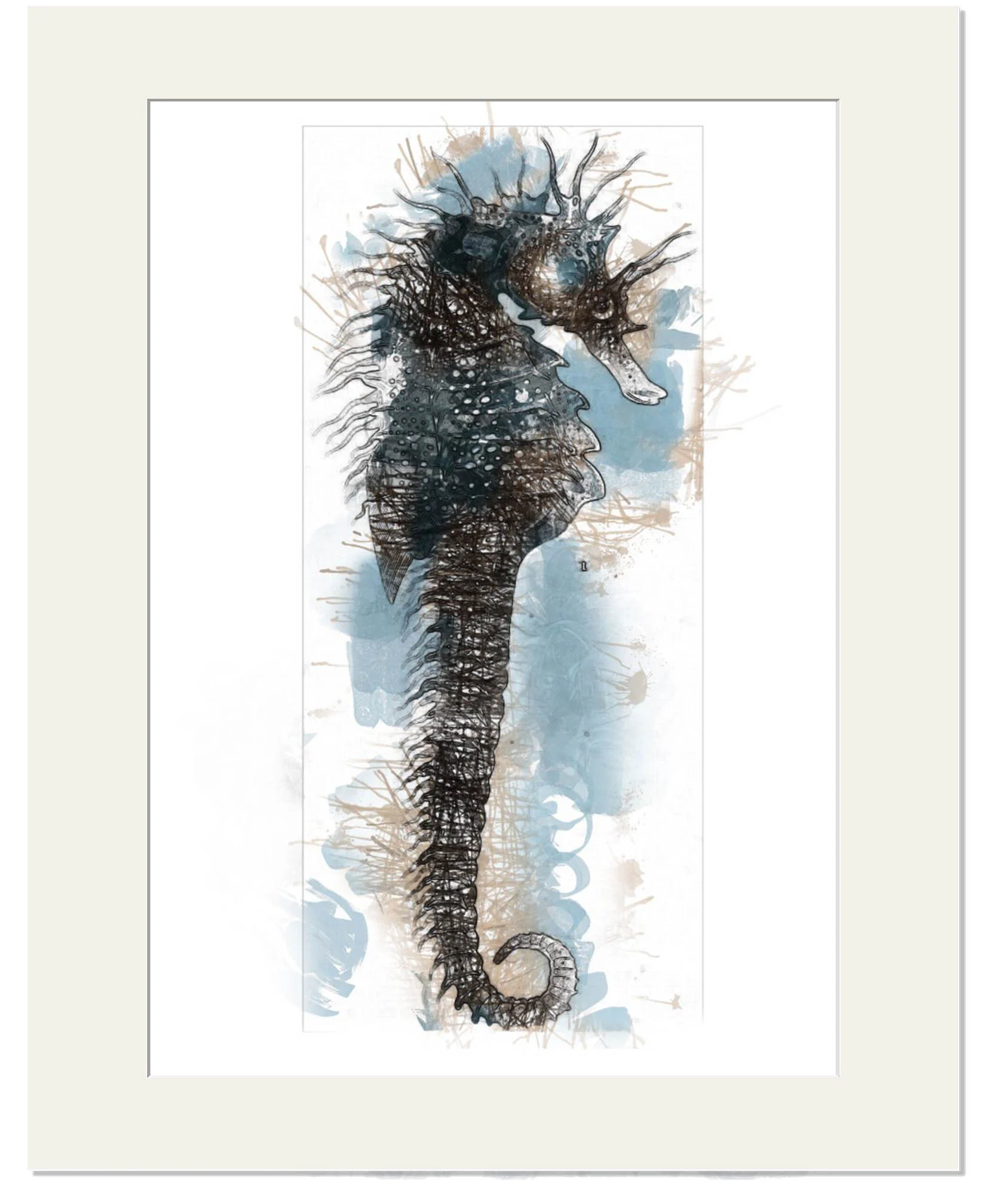 Window Mounted Seahorse (30cm x 40cm)