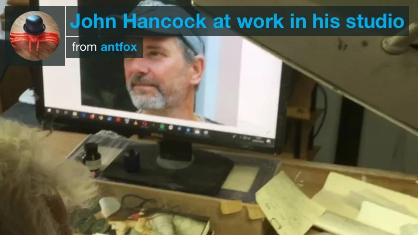 John Hancock at work in his studio Bulgaria