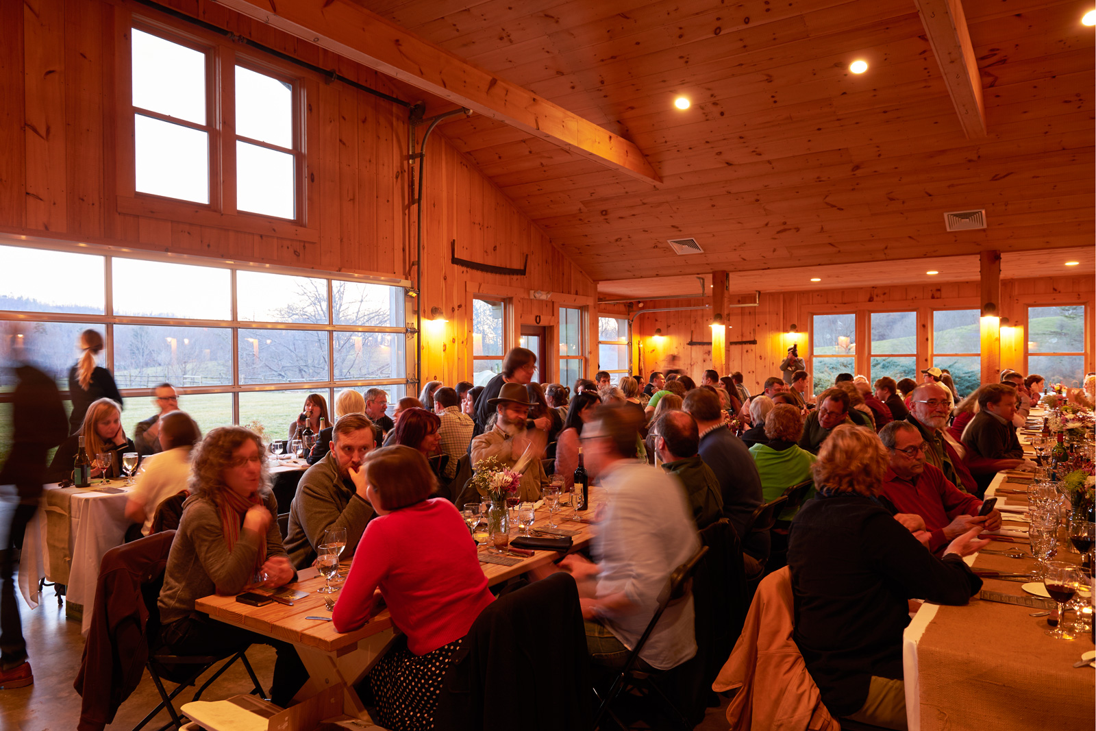 Guests at the Appalachian Storytellers Dinner at Claxton Farms, Weaverville, NC