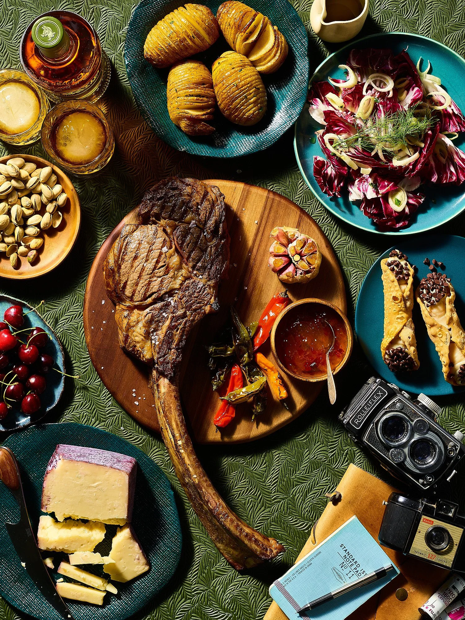 Tomahawk steak dark dramatic food advertising photography by Dhanraj Emanuel, CPG meat photographer Greensboro NC