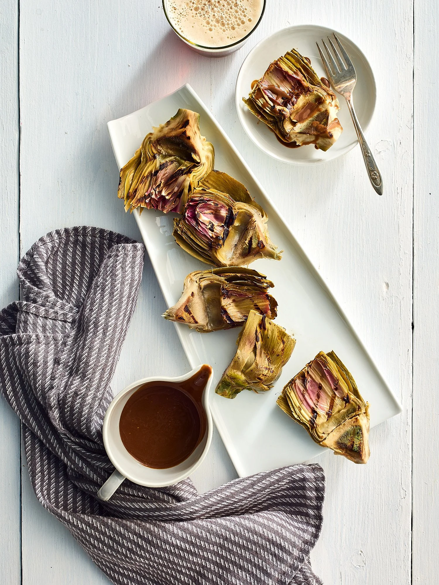 Grilled artichokes The Fresh Market food advertising photography by Dhanraj Emanuel, CPG food photographer Greensboro NC
