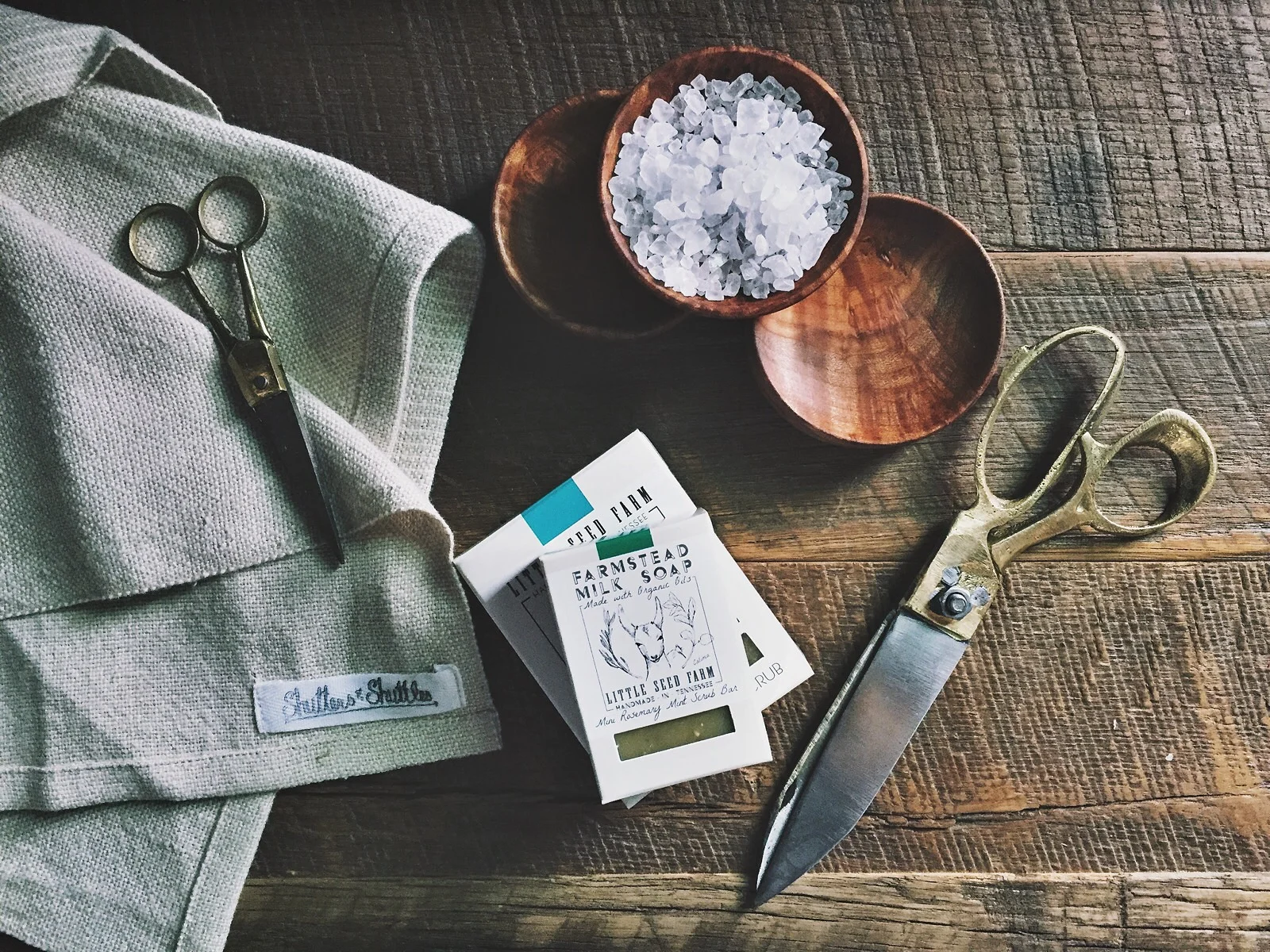 styled image of fringe supply goods. Proud to say I made those cute little salt bowls...