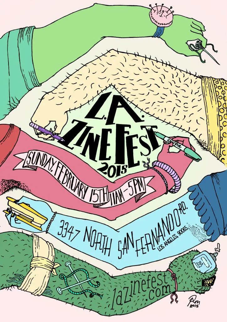 Awesome poster by Roxy for LA Zine Fest.