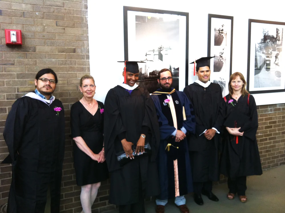 Graduation, May 2012 Professor Carlos Aguasaco, Professor Marlene Clark, M.A. graduate in the Study of the Americas Katawba Battersbee, Professor Martin Woessner, M.A. in the Study of the Americas graduate Cristian Santana, and Professor Susanna Schaller
Normal
0
false
false
false
/* Style Definitions */
table.MsoNormalTable
{mso-style-name:"Table Normal";
mso-tstyle-rowband-size:0;
mso-tstyle-colband-size:0;
mso-style-noshow:yes;
mso-style-parent:"";
mso-padding-alt:0in 5.4pt 0in 5.4pt;
mso-para-margin:0in;
mso-para-margin-bottom:.0001pt;
mso-pagination:widow-orphan;
font-size:10.0pt;
font-family:"Times New Roman";
mso-ansi-language:#0400;
mso-fareast-language:#0400;
mso-bidi-language:#0400;}