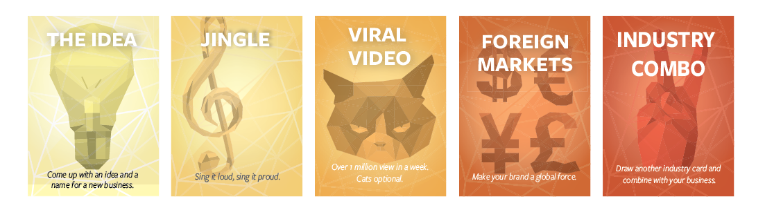 A few challenge cards