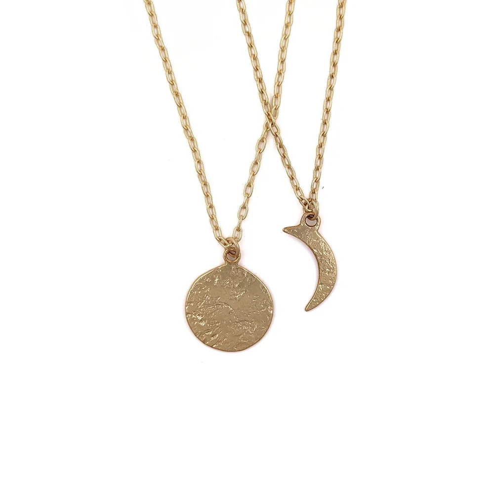 Gold Custom Moon Jewelry Custom Moon Phase Necklace With