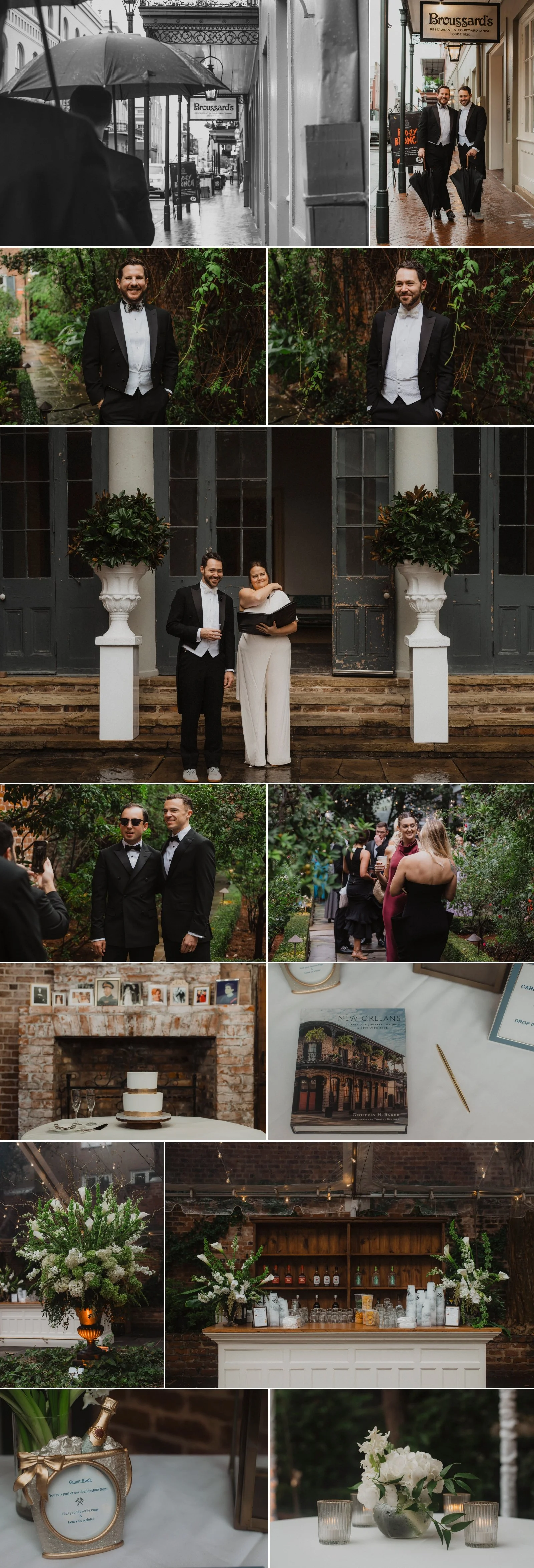 Same sex wedding ceremony at Hermann-Grima House courtyard in the French Quarter