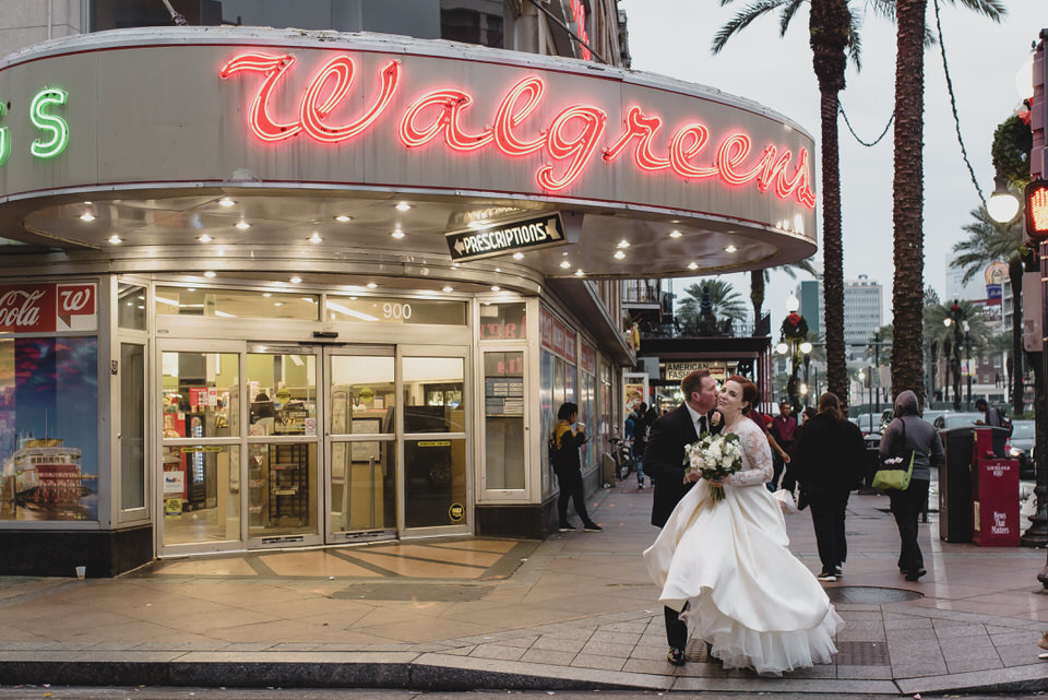 Canal Street Wedding New Orleans - The Swansons