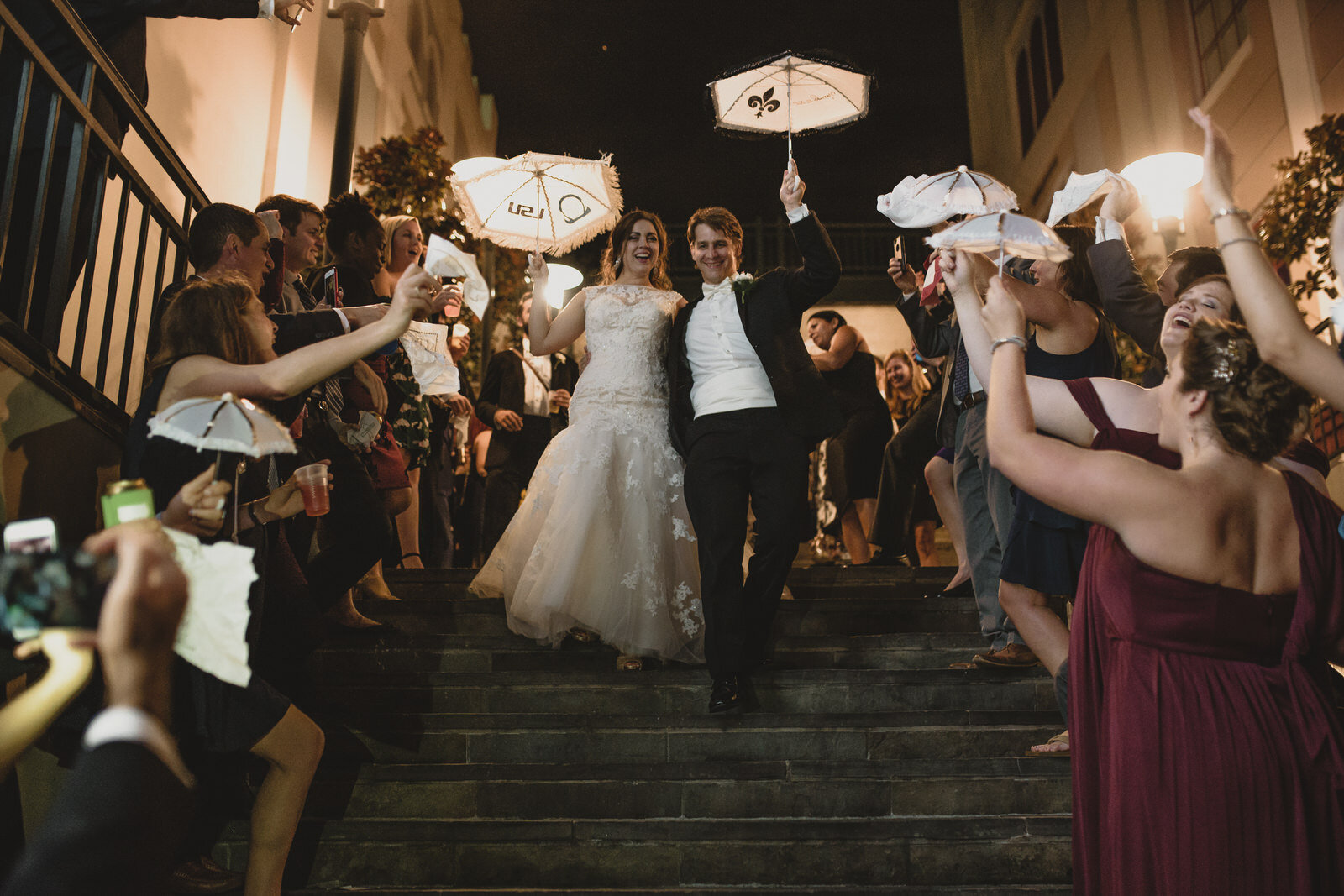 Second Line Wedding Exit New Orleans - The Swansons