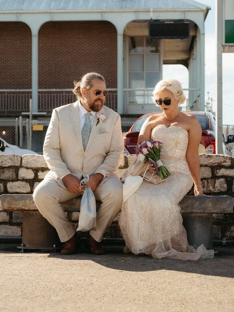 couple waiting for ferry in new orleans swanson photography