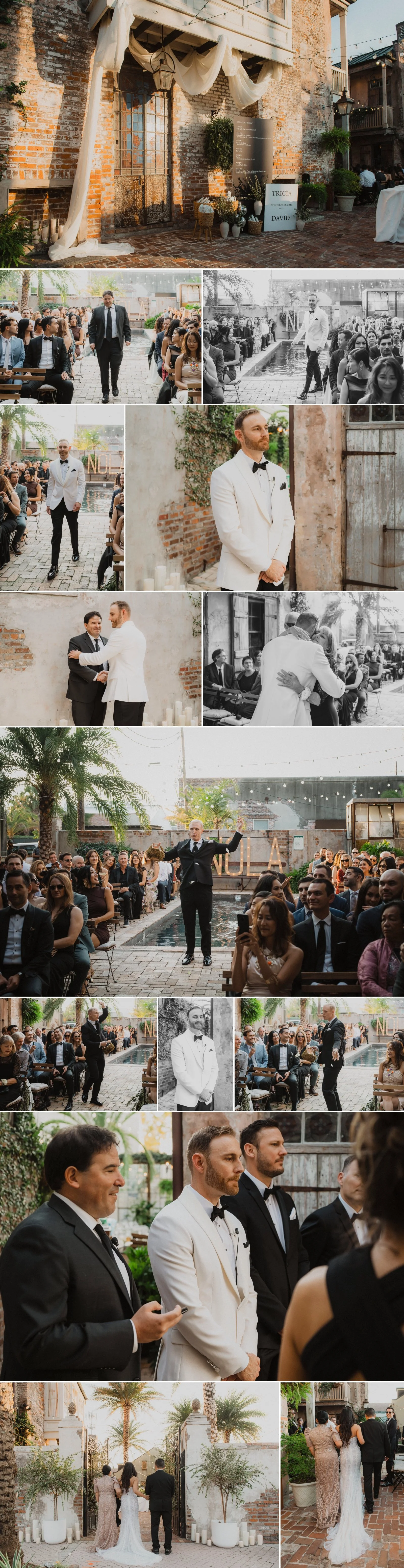 Outdoor wedding ceremony at Race & Religious in New Orleans