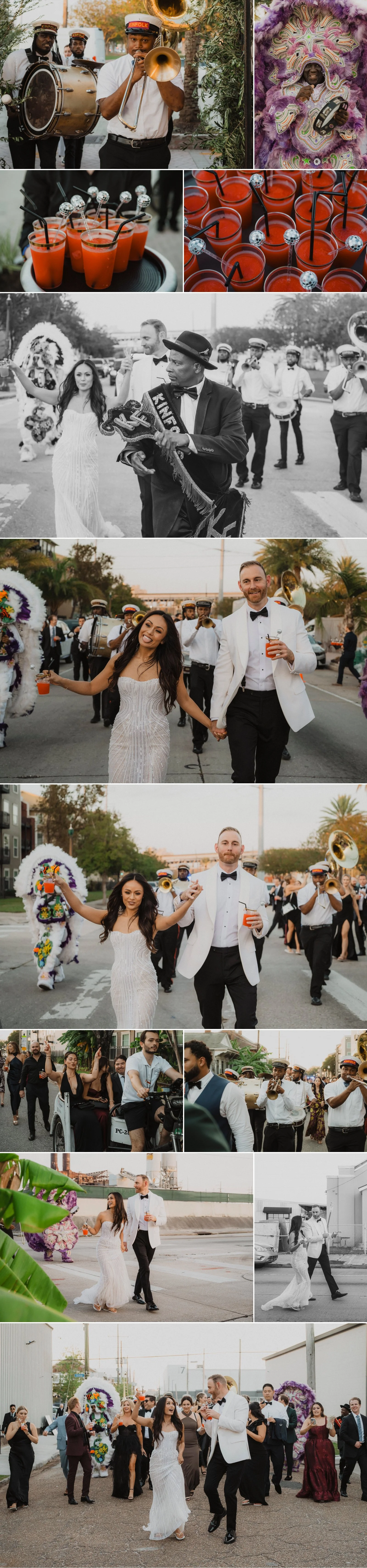 Wedding second line in New Orleans
