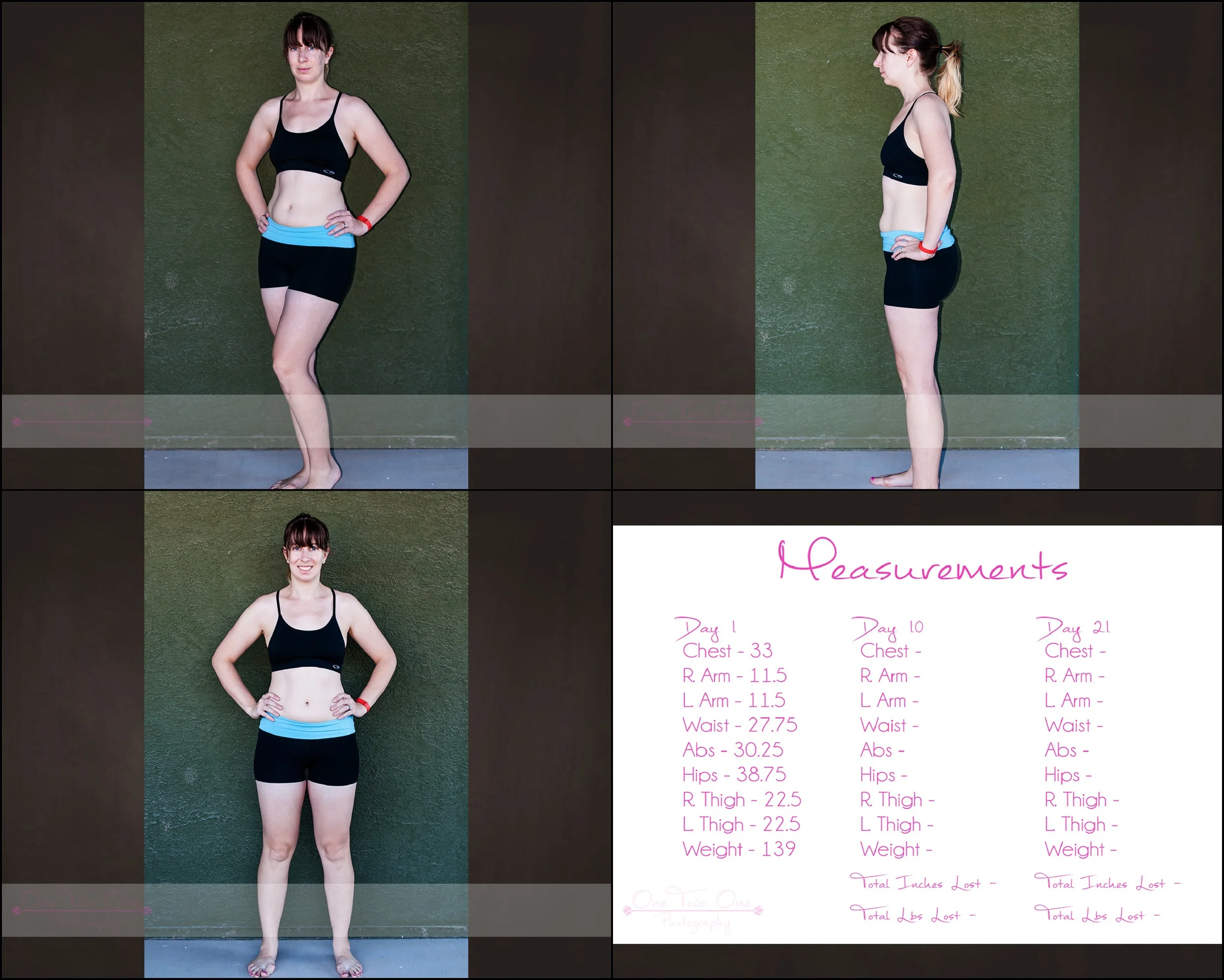 Day 1 (Well technically the day before Day 1...but I'm not gonna change that much overnight). Oh and I pinky swear the only photoshopping I did was to balance the exposure and clone out a fly on my leg. 