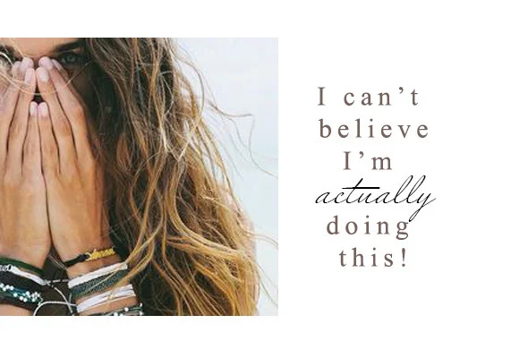 I can't believe I'm actually doing this!