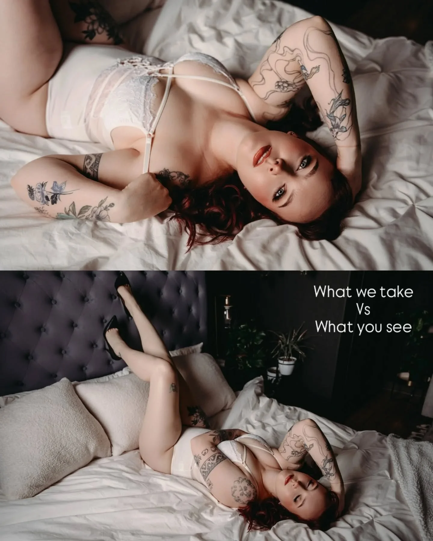 We know the final images may look intimidating, but behind the hair and makeup, behind the professional editing is a team of women looking to make you feel safe, comfortable and like a total bad@ss!!!

We've shot hundreds of women in our studio and h