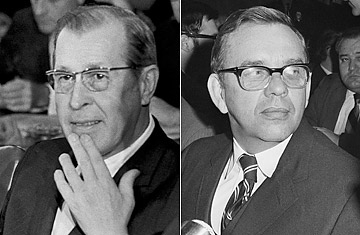 Judge Clement Haynsworth (left) and Judge G. Harrold Carswell (right). Photo credit: AP