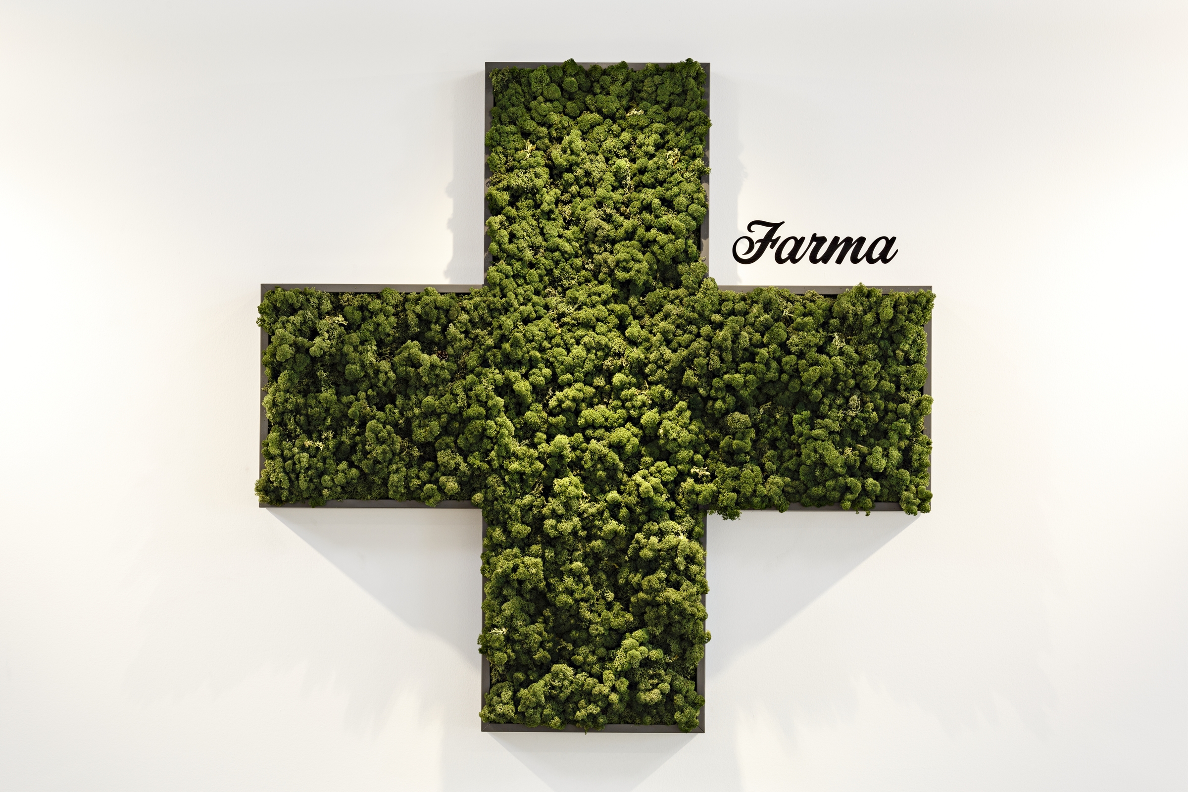 An iconic image: a mossy green cross