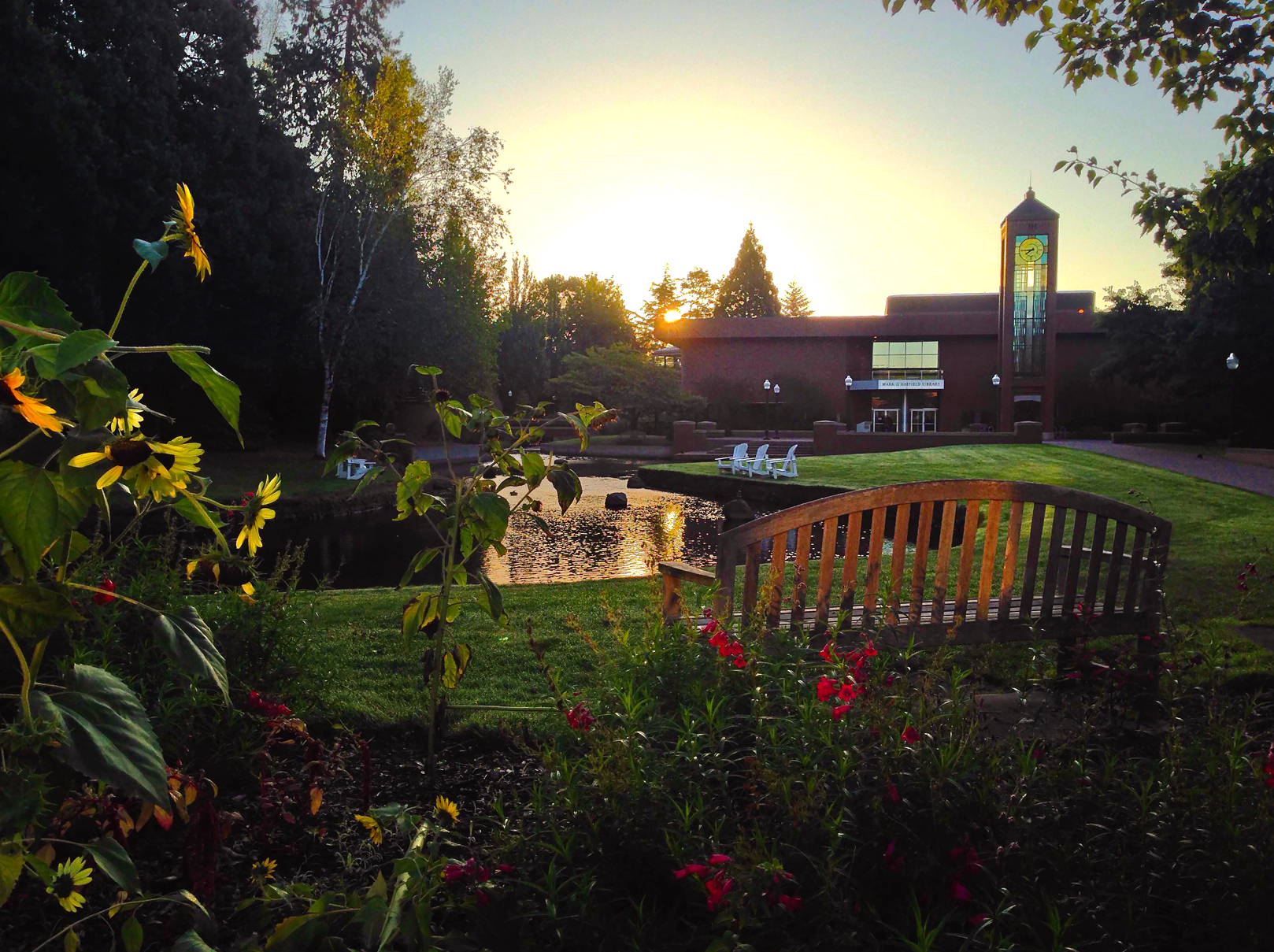 Willamette's Mill Stream as the sun rose