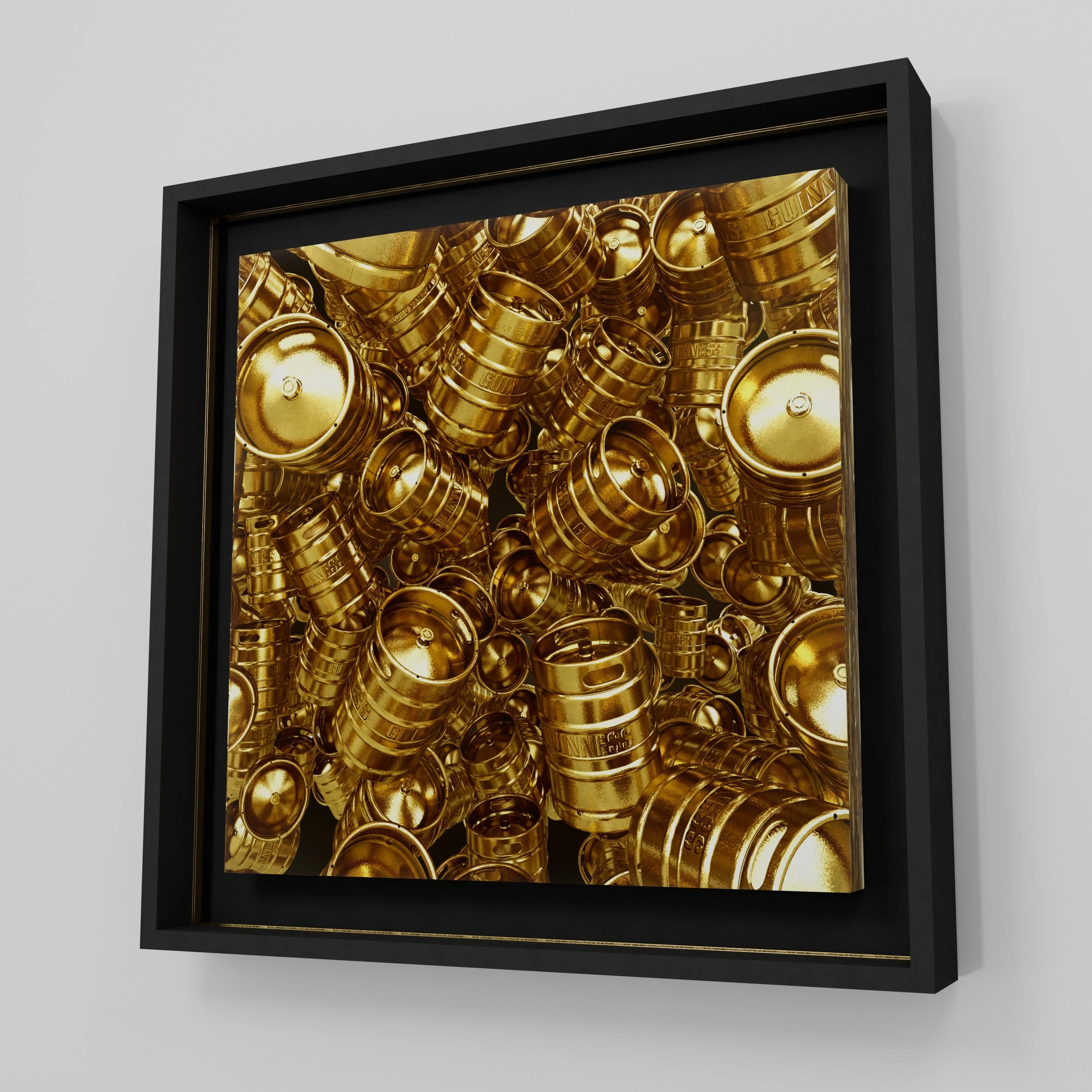 Unique digital artwork featuring the Guinness from James Gate in Dublin by local artist maxi