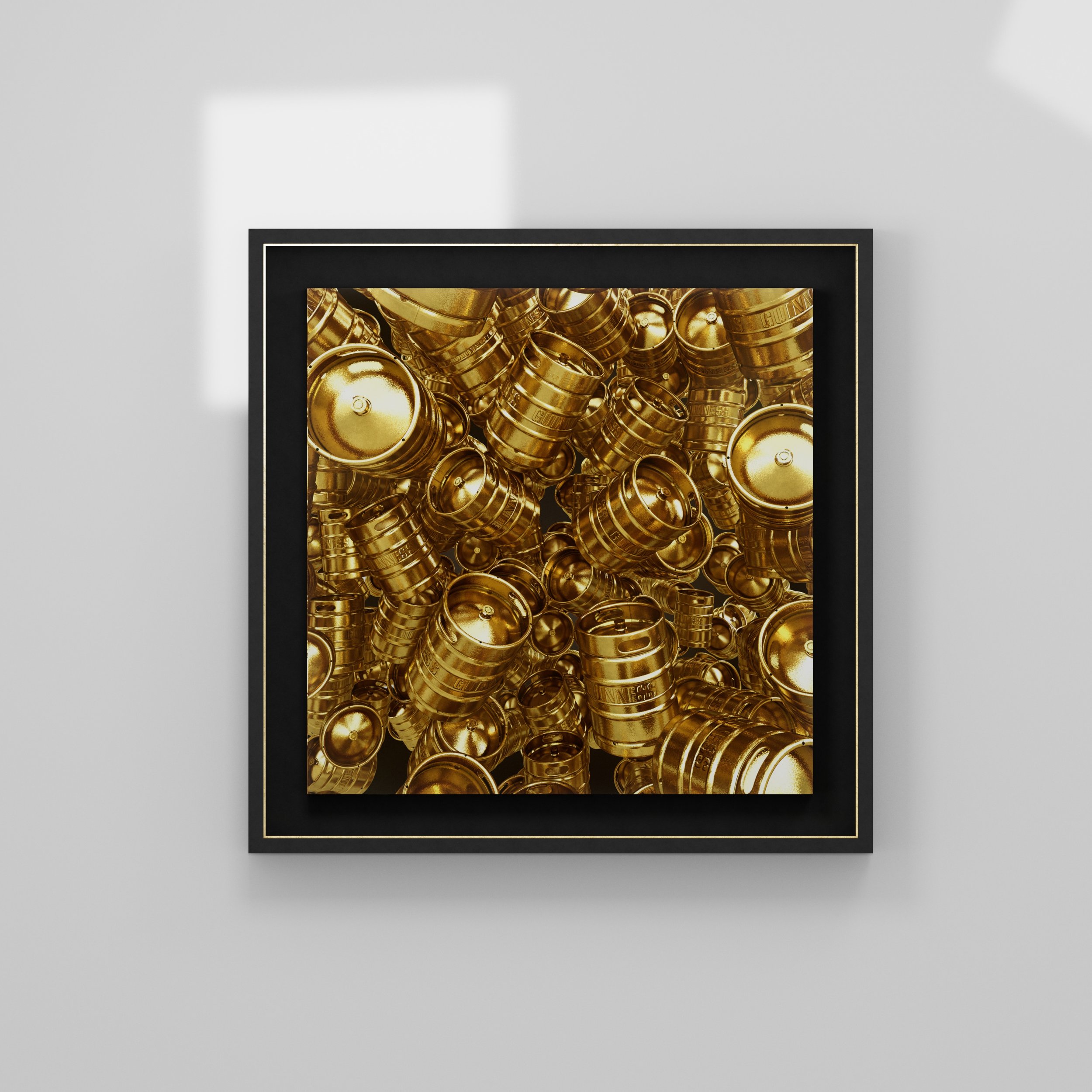 Unique digital artwork featuring the Guinness from James Gate in Dublin by local artist maxi