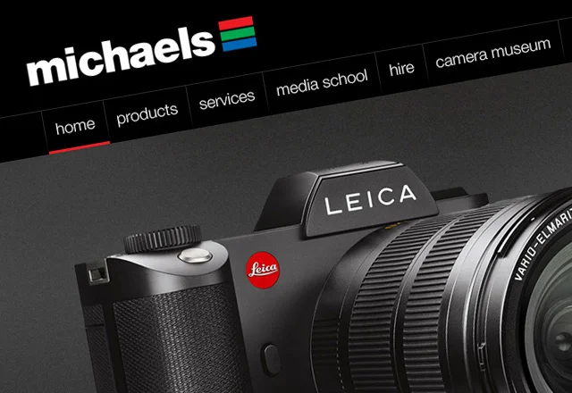 MICHAELS CAMERA WEBSITE CONCEPT A few months ago, I had the idea to redesign the Michaels Camera website - the original site had been the same for a long time and as an avid fan of the shop I wanted to design a site that matched the community that shops there. READ MORE