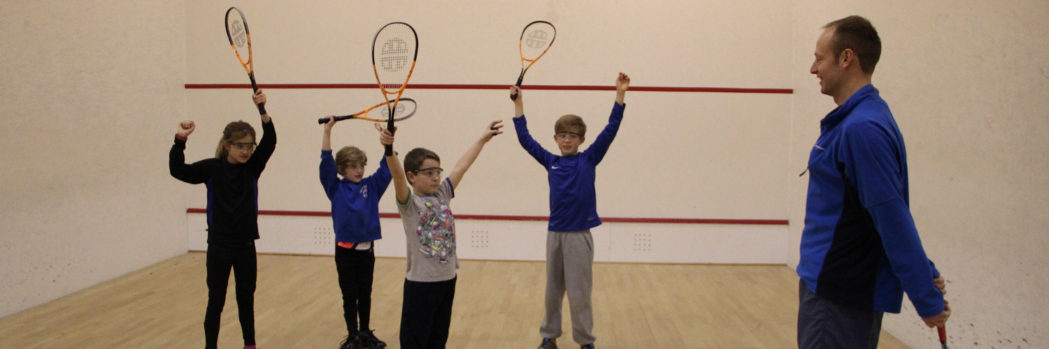 A junior group coaching session