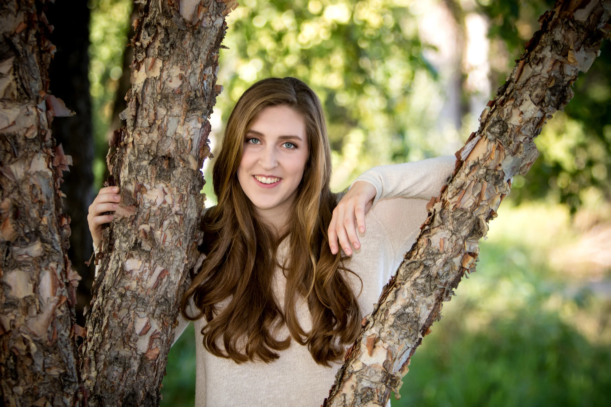 Senior in tree.